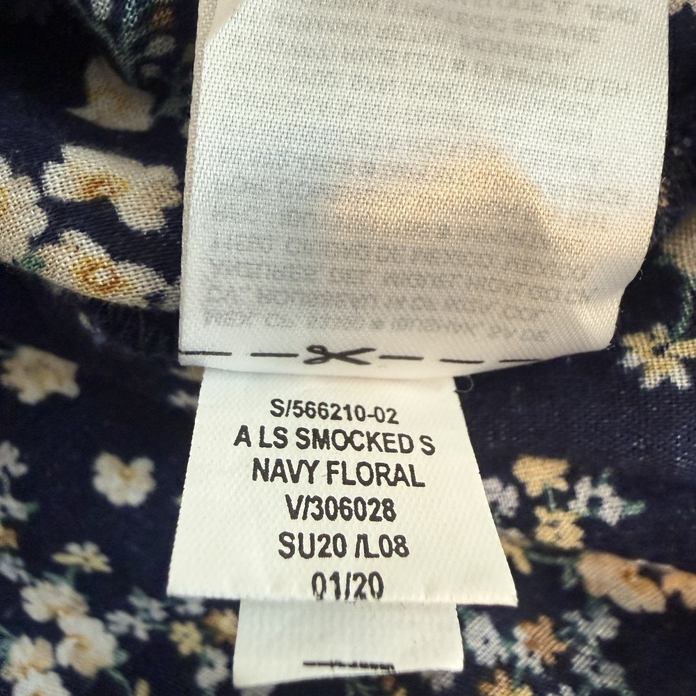 Old Navy Boho Floral Button Long Sleeve Top XL Feminine Cottagecore Timeless - Picture 9 of 14